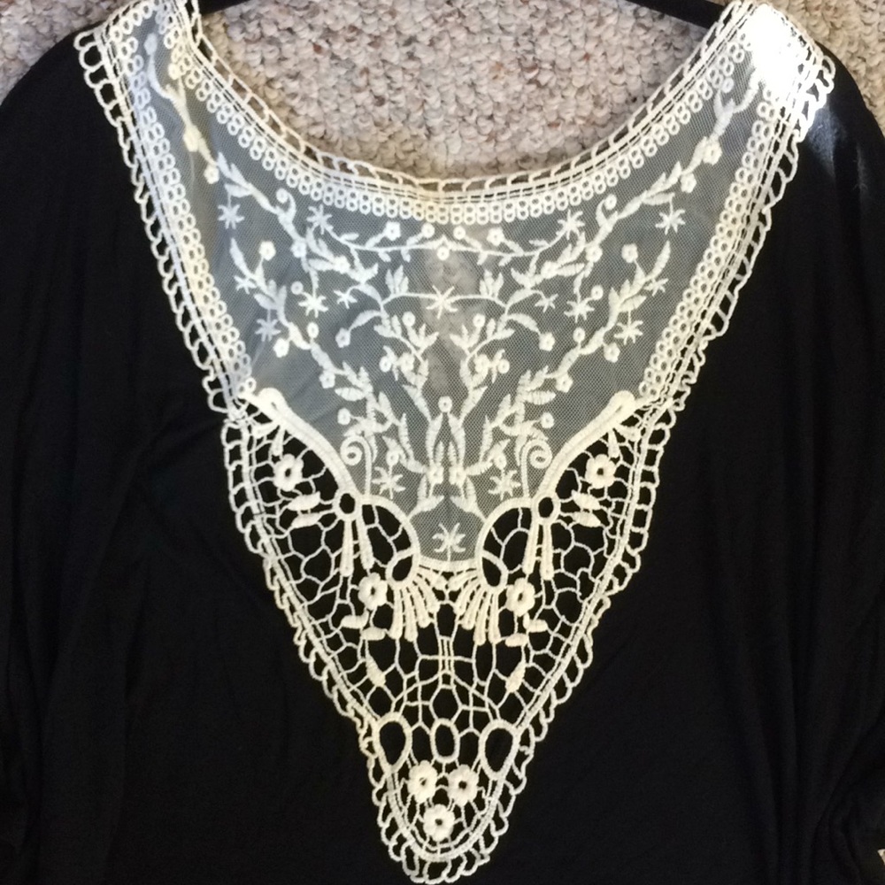 Tunic top Sz L black - Picture 2 of 5